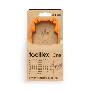Vikan Toolflex One Holder TF2-0 Orange - 2-Pack with Wall Adapter for Efficient Tool Organization